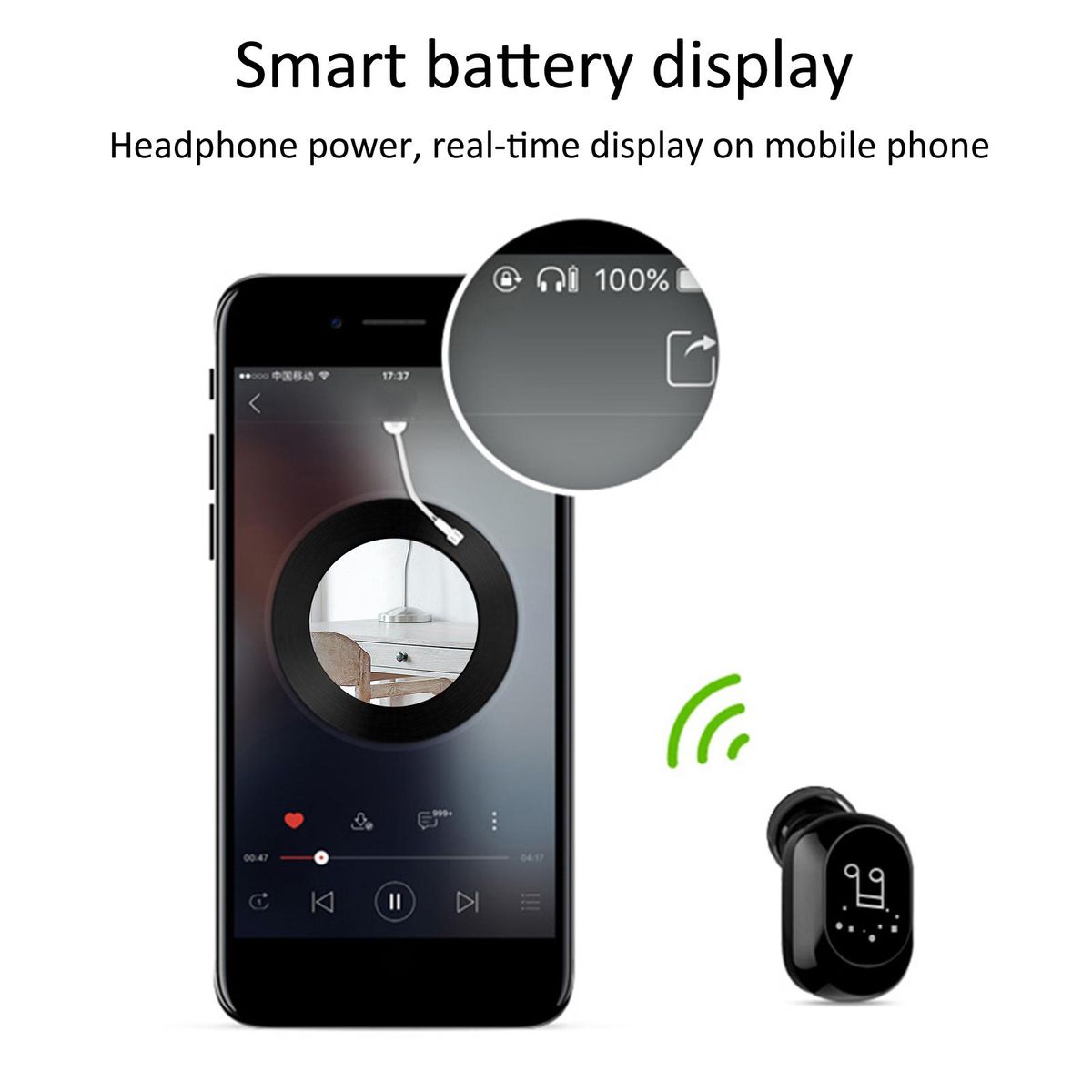 F911 Wireless Earbud Barrier-free High Fidelity-Black