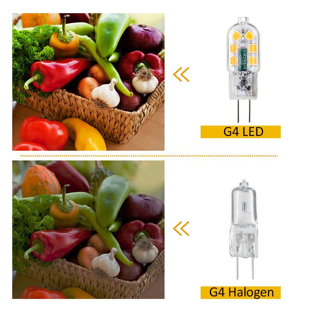 Tomshine AC/DC 12V 3W G4 LED Light Bulb Equivalent Replacement of 30W Halogen Lamp Energy-saving Bi-Pin Base Shatterproof Bulb Replacement 360° Beam Angle 160lm Non-dimmable No Flicker Pack of 12 (3000k warm white)