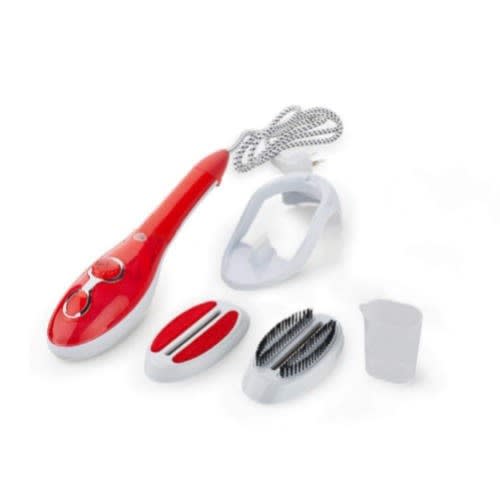 Travel Steam Iron With Brush & Iron Stand- Red