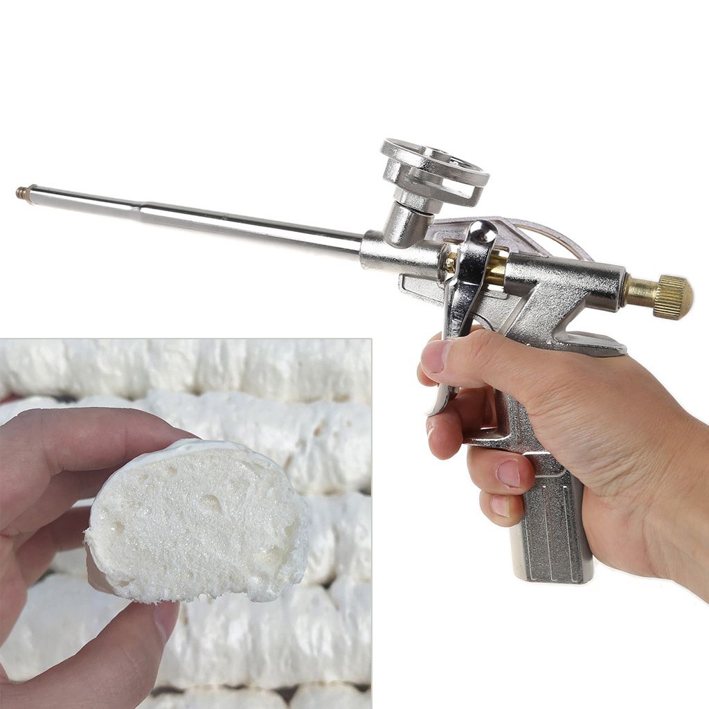 Foam Expanding Spray Gun Bubble Seat Dispensing PU Insulating Applicator Tool Aluminum