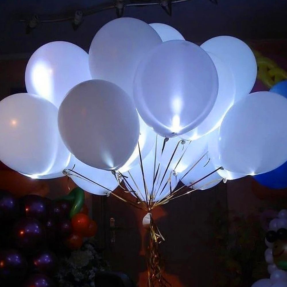5PCS LEDs Light Up Balloon Glowing Balloon For Party