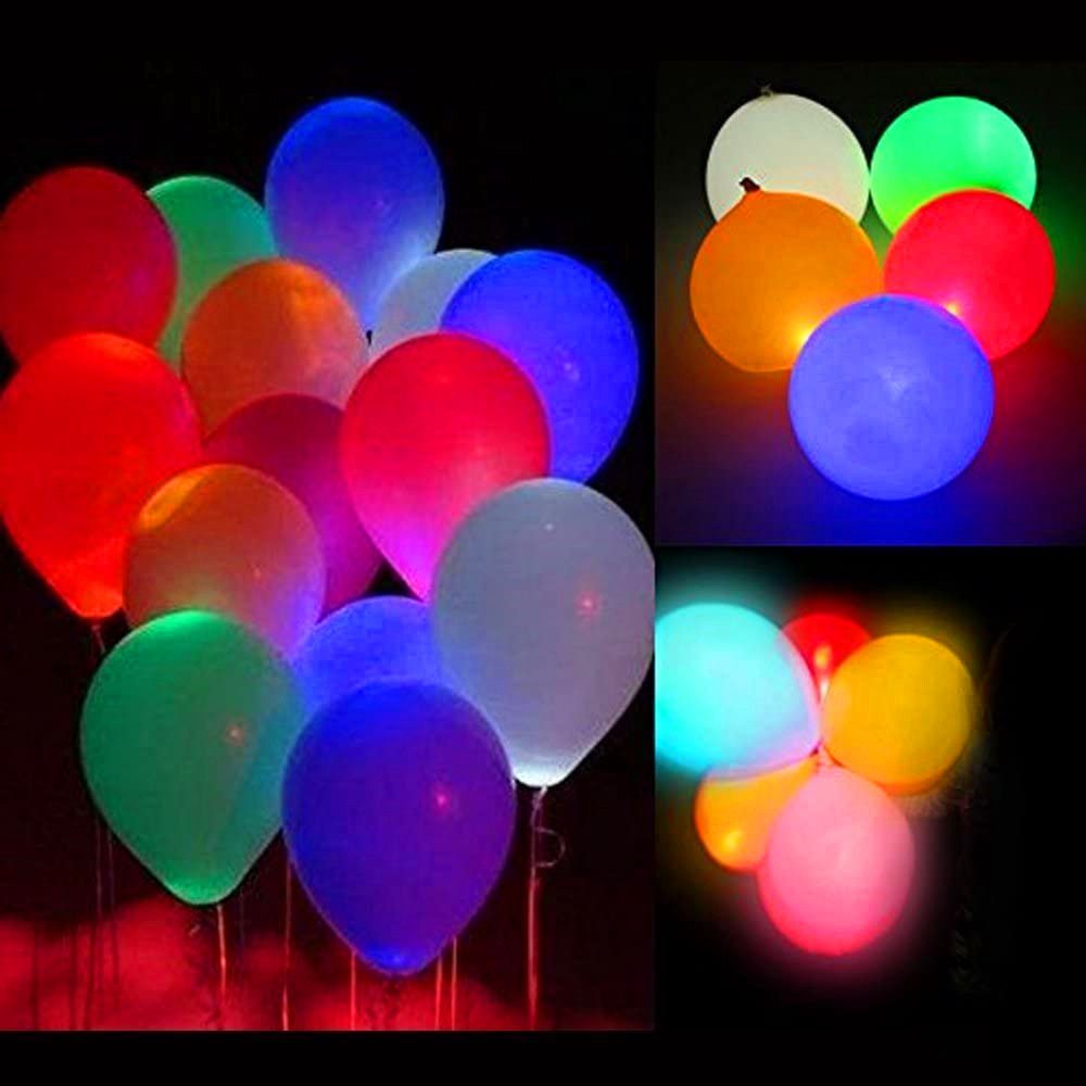 5PCS LEDs Light Up Balloon Glowing Balloon For Party