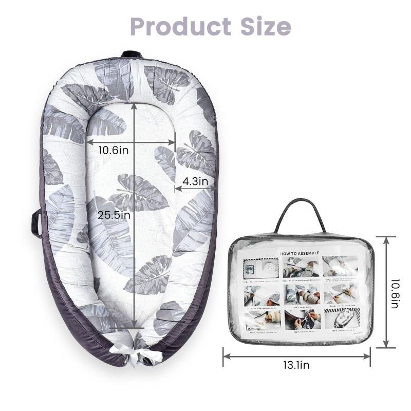 Baby Lounger Nest Portable Breathable Cotton Bassinet Bed