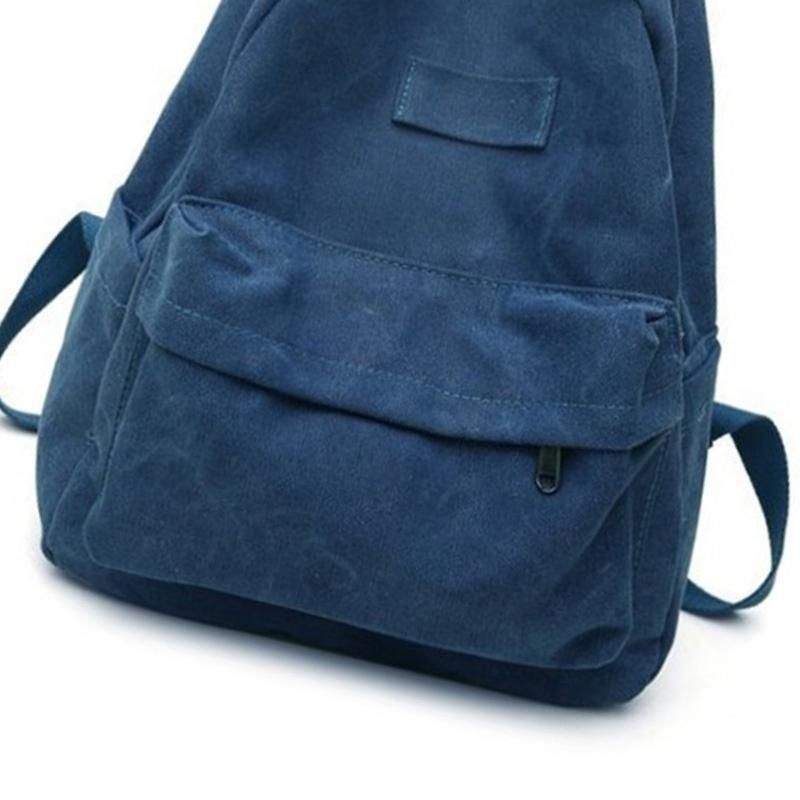 Canvas Women Backpack Casual School Travel Backpack White