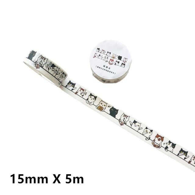 6 rolls Adhesive Paper Washi Tape Masking Tape DIY Scrapbooking Stick Label