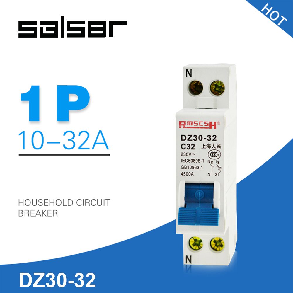 Mini Circuit Breaker DPN DZ30-32 1P+N 10A 16A 20A 25A 32A