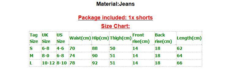 2017 Fashion Shorts Women Summer Short Low Waist Denim