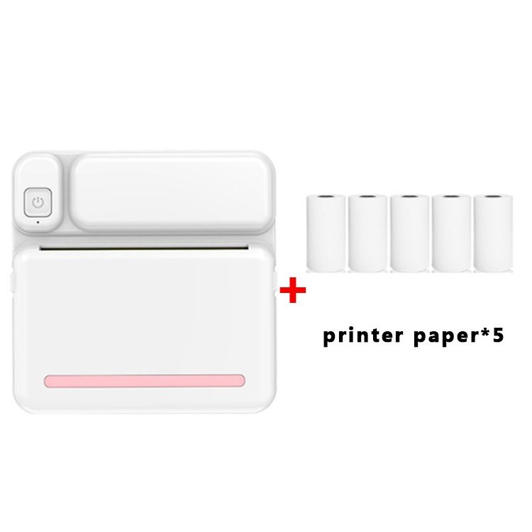 C19 Bluetooth Pocket Thermal Printer Pink Printer Paper X 5