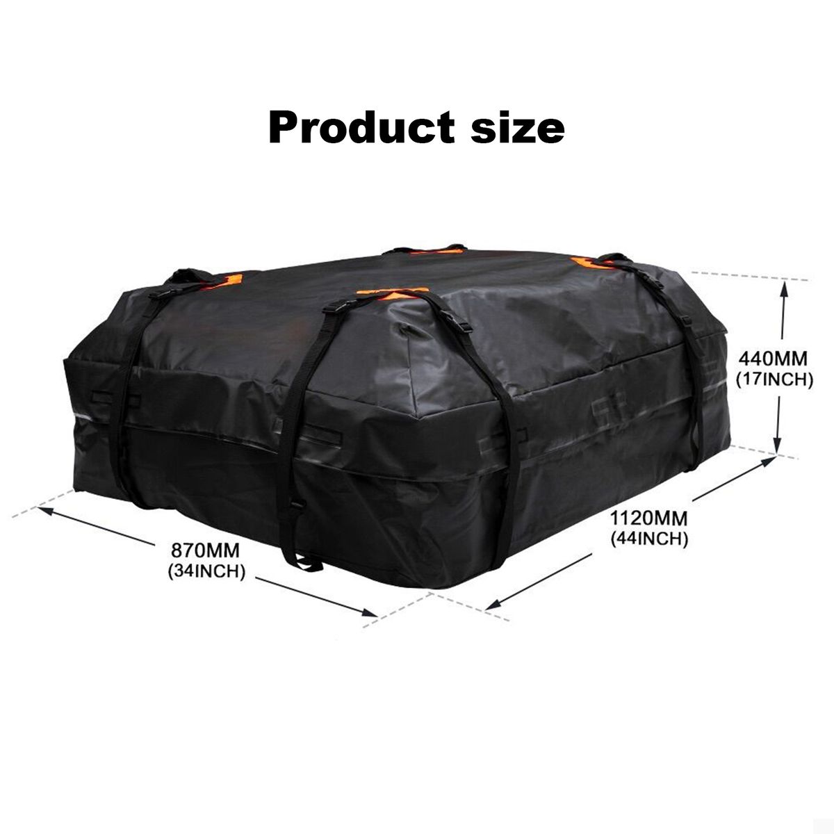 600D Waterproof Cargo Bag Car Roof Cargo Carrier Universal