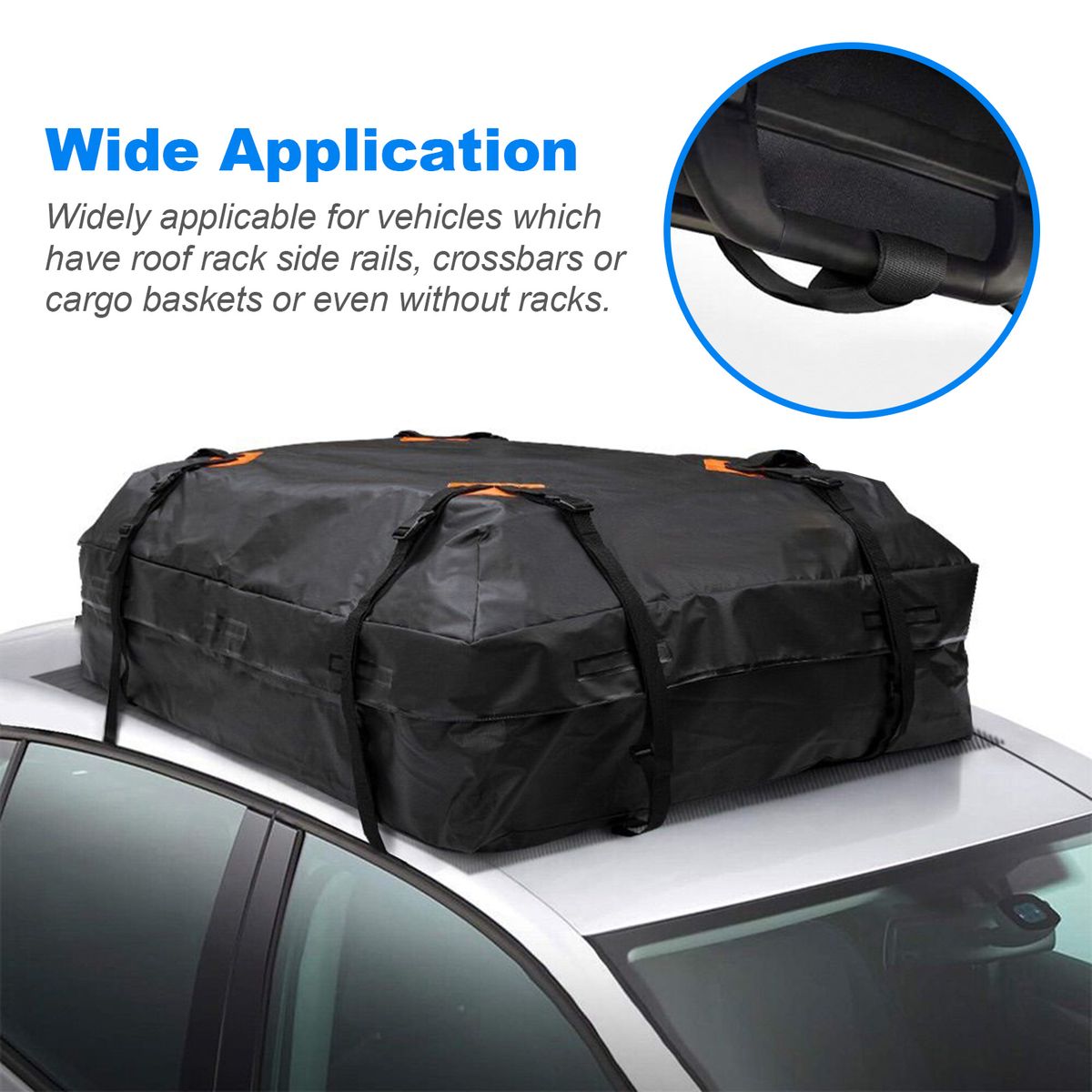 600D Waterproof Cargo Bag Car Roof Cargo Carrier Universal