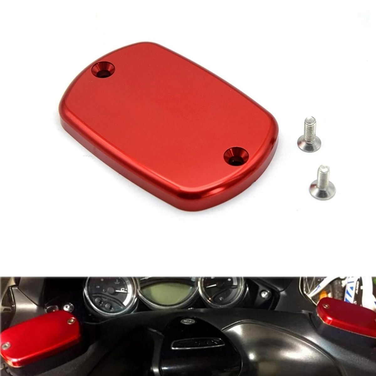 Motorcycle Fluid Tank Cap Brake Pump Cover CNC Aluminum Cap