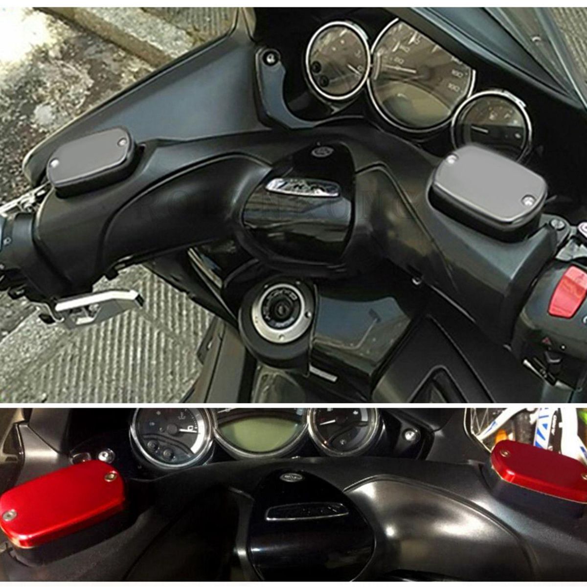 Motorcycle Fluid Tank Cap Brake Pump Cover CNC Aluminum Cap