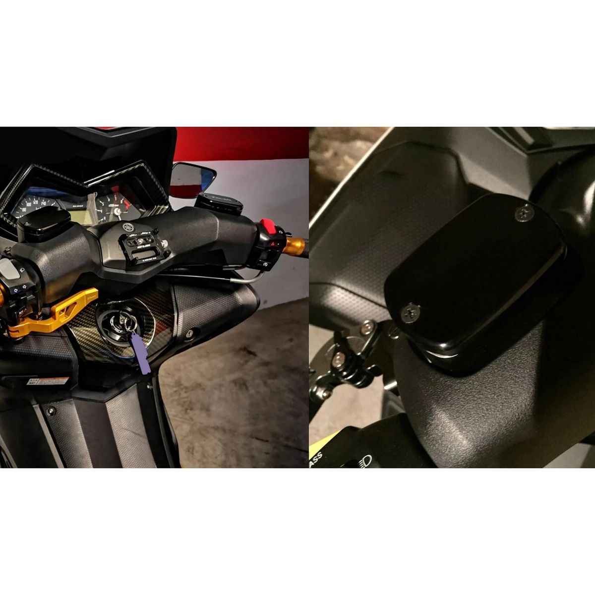 Motorcycle Fluid Tank Cap Brake Pump Cover CNC Aluminum Cap