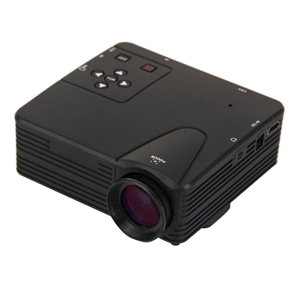 H80 Projector  Portable Mini 640x480 Pixels Full HD 0 Brighter And Clear LED Projector Video Home Cinema Theater Black
