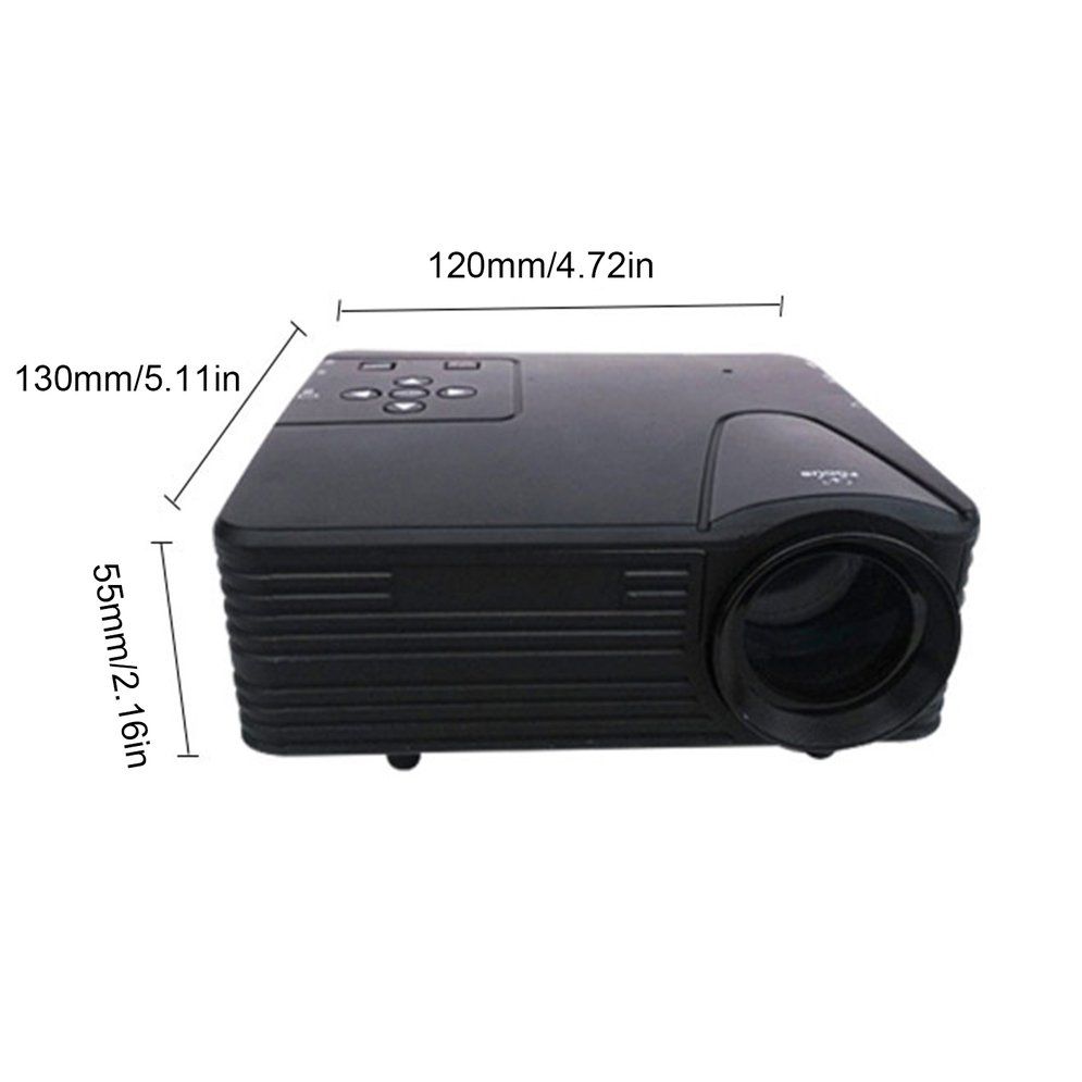 H80 Projector  Portable Mini 640x480 Pixels Full HD 0 Brighter And Clear LED Projector Video Home Cinema Theater Black