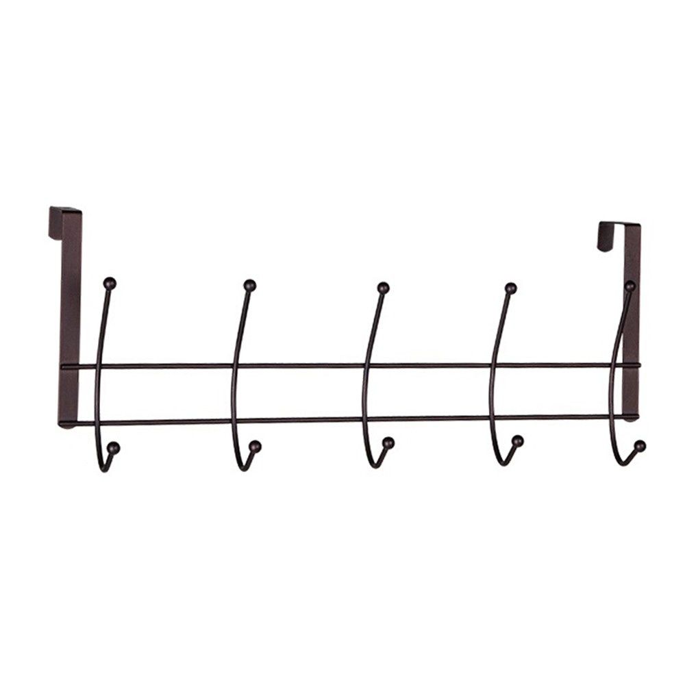 Over The Door Hook Hanger, Heavy-Duty Metal 10 Hooks