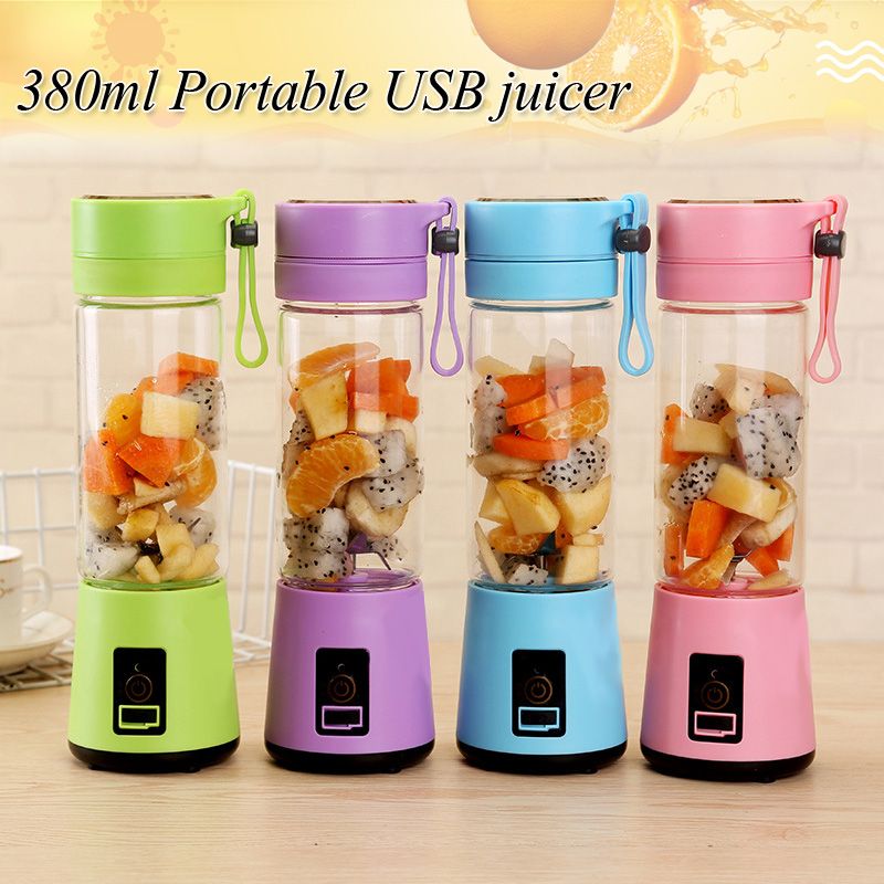 (Purple)Portable Fruit Juicer USB Charging Electric Handheld Smoothie Maker Blender Stirring Rechargeable Mini Portable Juice Cup Water DON