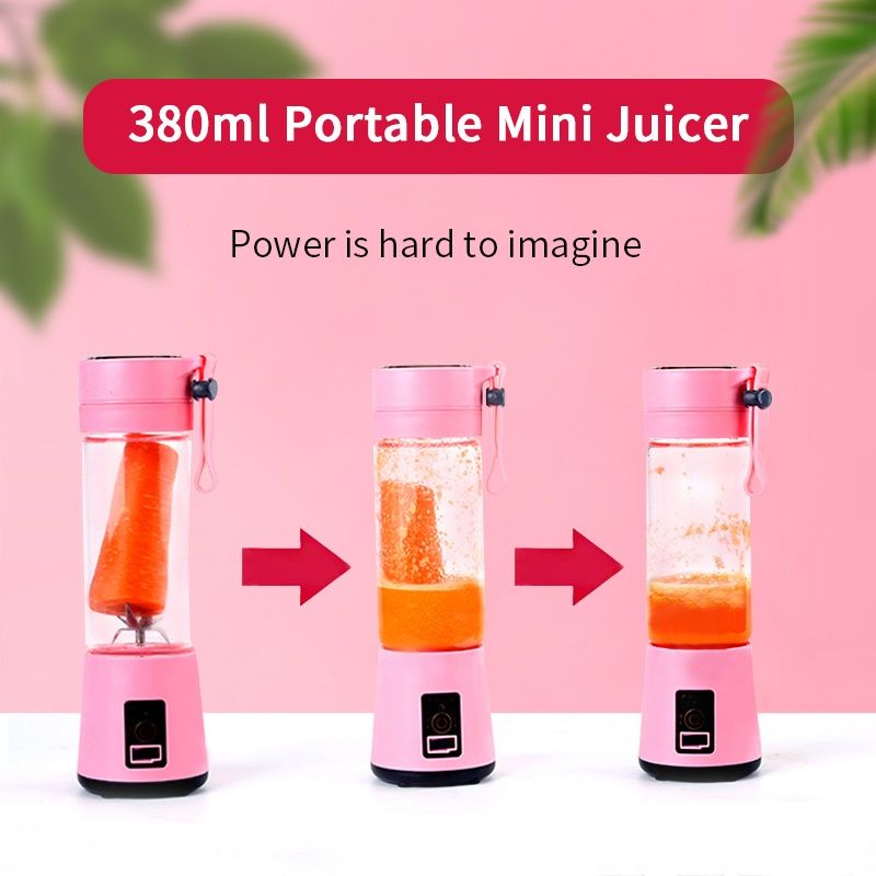 (Purple)Portable Fruit Juicer USB Charging Electric Handheld Smoothie Maker Blender Stirring Rechargeable Mini Portable Juice Cup Water DON