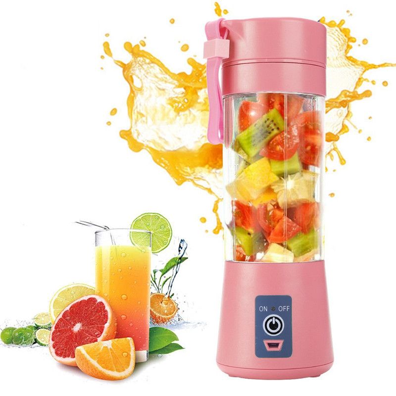 (Purple)Portable Fruit Juicer USB Charging Electric Handheld Smoothie Maker Blender Stirring Rechargeable Mini Portable Juice Cup Water DON