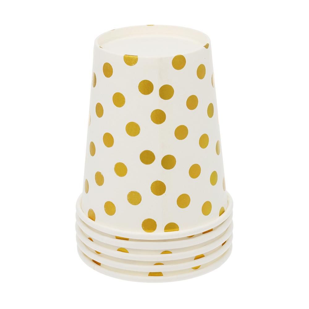 60pcs 9oz Paper Cups + 60pcs 7inch Dessert Plates + 60pcs 9inch Plate Sets