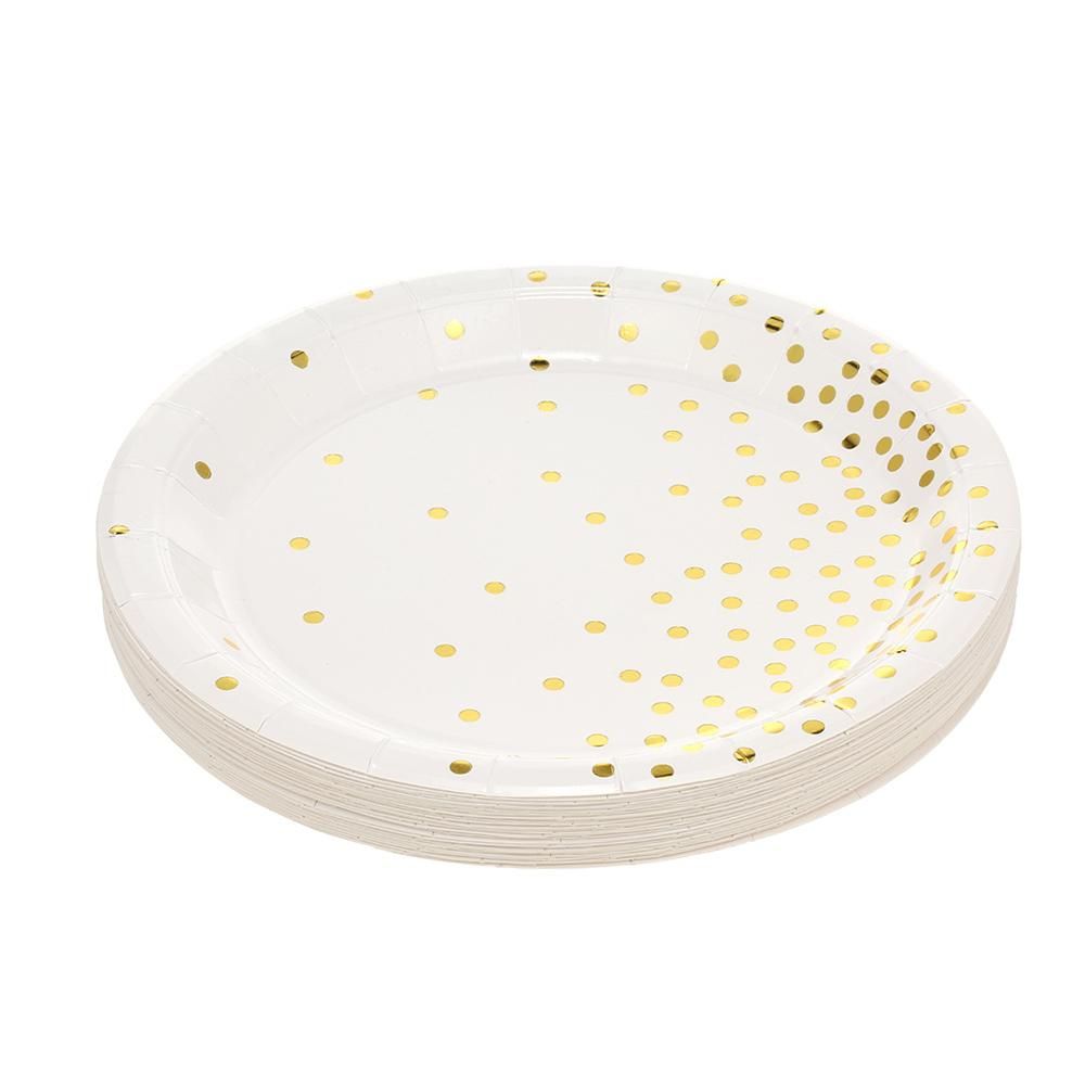 60pcs 9oz Paper Cups + 60pcs 7inch Dessert Plates + 60pcs 9inch Plate Sets