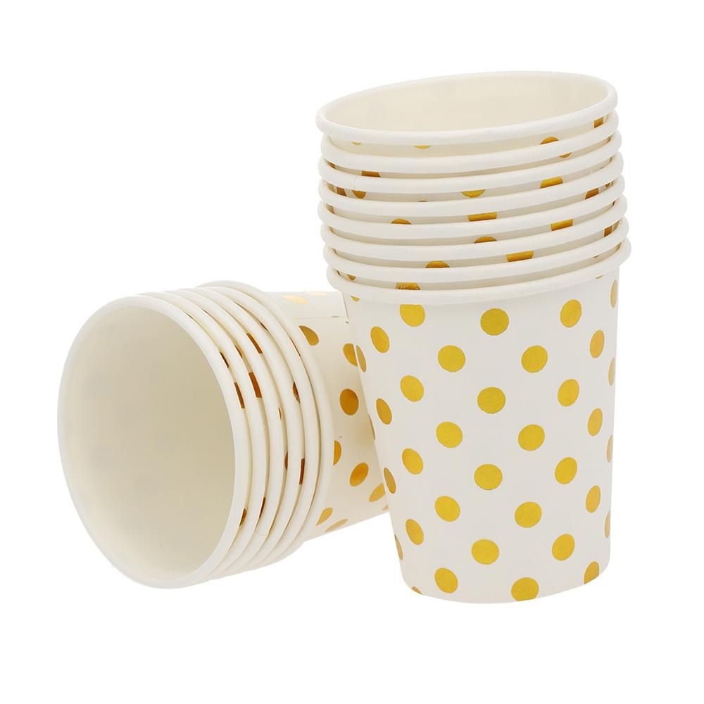60pcs 9oz Paper Cups + 60pcs 7inch Dessert Plates + 60pcs 9inch Plate Sets