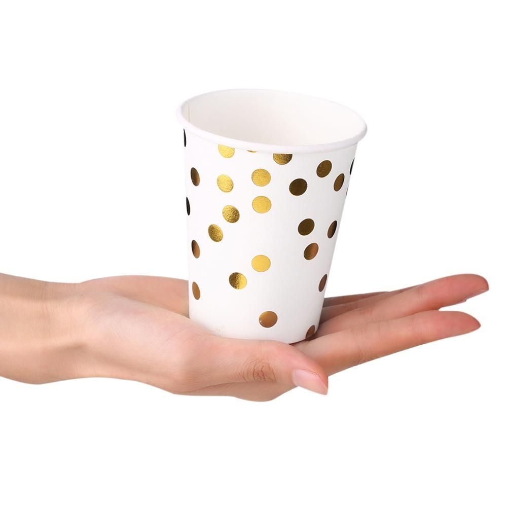 60pcs 9oz Paper Cups + 60pcs 7inch Dessert Plates + 60pcs 9inch Plate Sets