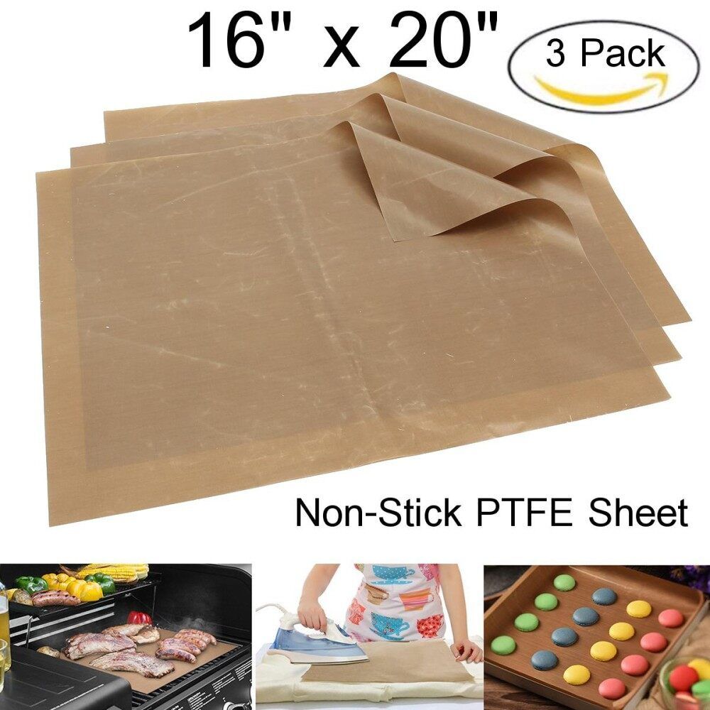 3 Sheet Non-Stick Heat Press PTFE Pad Paper Pressing Baking Pastry Mat 16''x20''