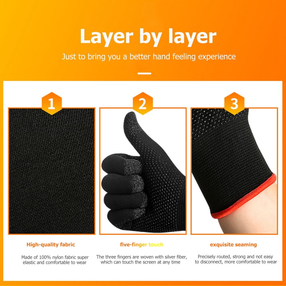 2Pcs Game Gloves For PUBG Proof Non-Scratch Sensitive