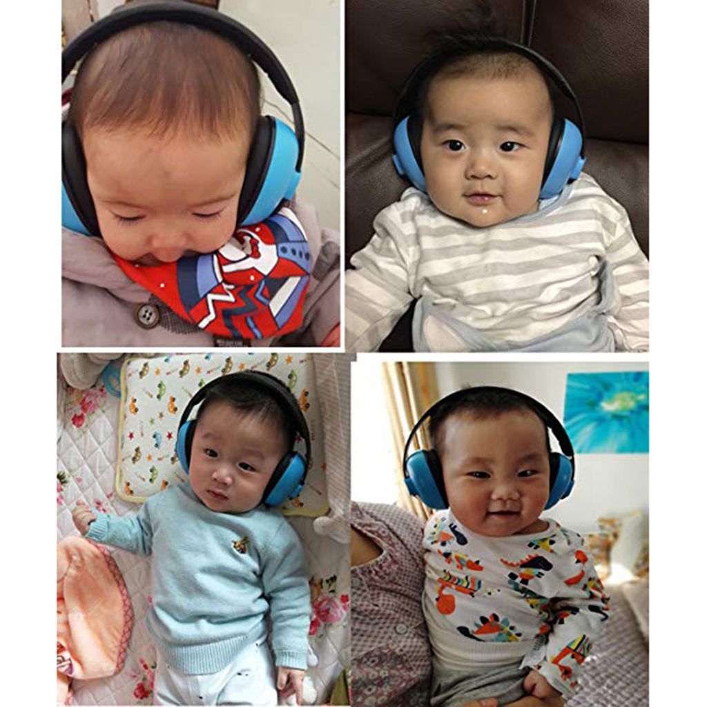 Baby Kids Anti Noise Earmuffs Ear Defenders Noise Reduction Sleep Blue