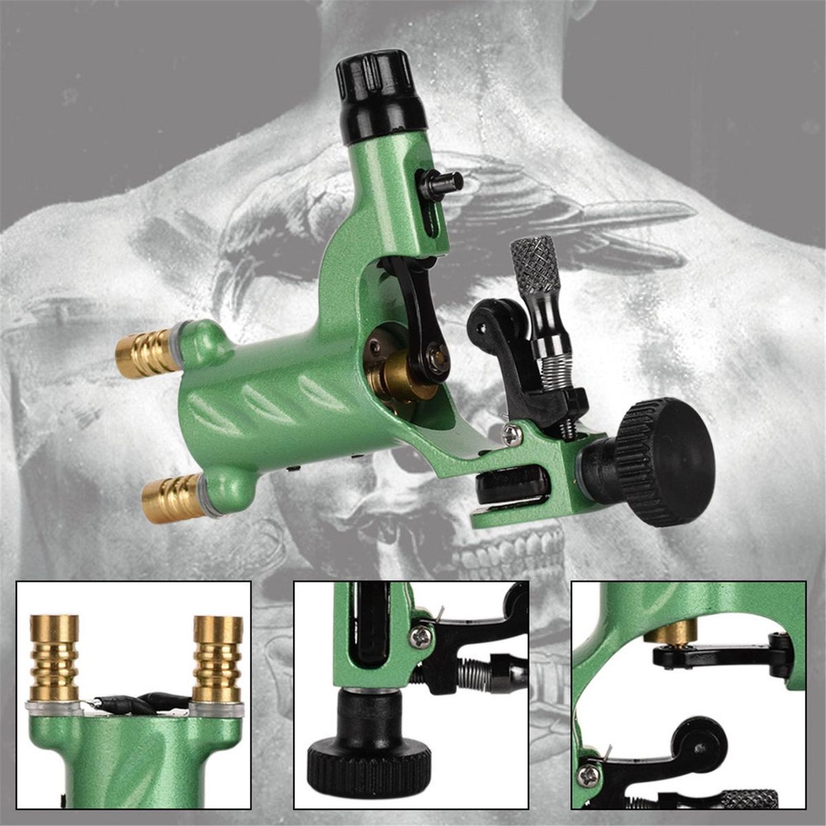 Tattoo Machine Kit Rotary Tattoo Machine Power Supply with Foot Pedal Handle for Tattoo Artist Beginner Tattoo Training Set