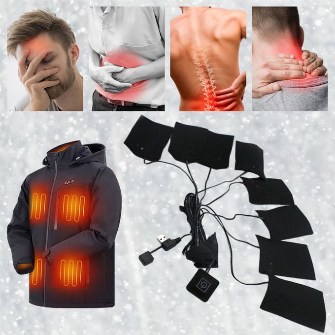 Electric Heating Pads DIY Thermal Clothing Washable Warm 8 In 1