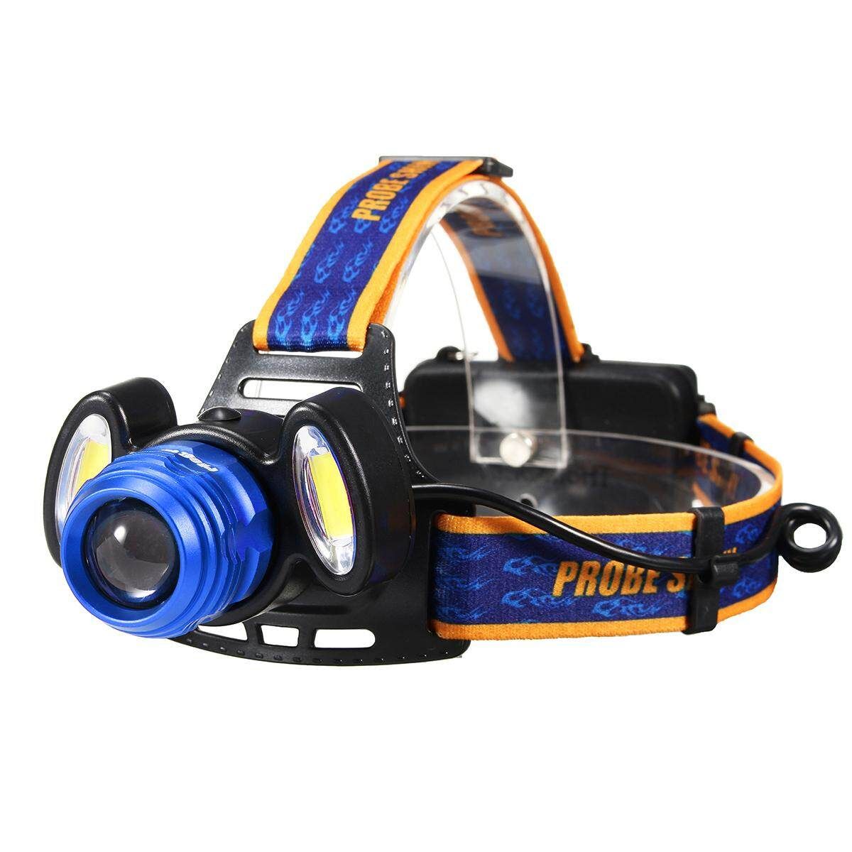 15000LM XML T6 LED 18650 Rechargeable Head Light Torch Blue UK Blue English Code
