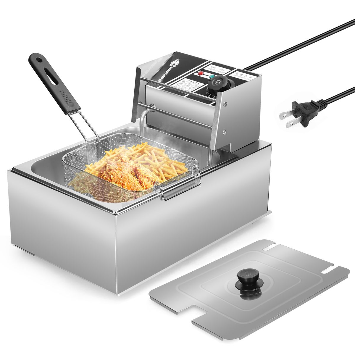 Electric Deep Fryer Stainless Steel Fry Machine Chicken