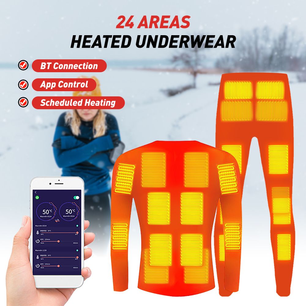 Heated Underwear For Men And Women Winter Warm 24 Areas