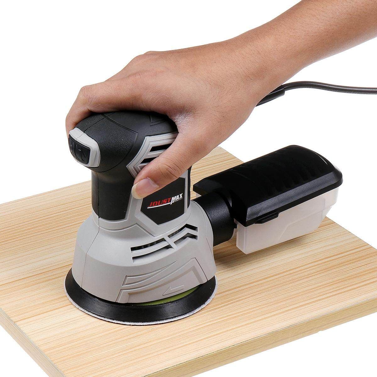 250W 125mm (5") Electric Palm Sander Random Orbital Belt Sander Sanding Tool DIY White