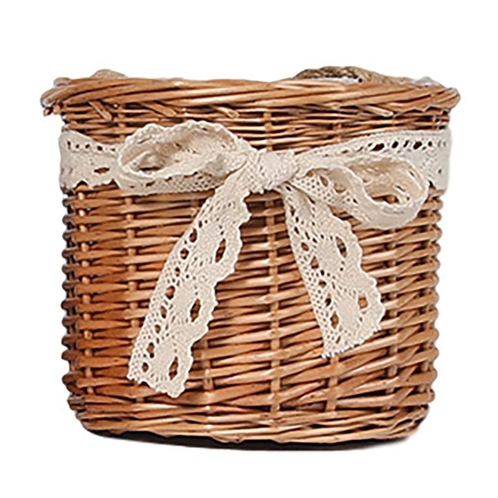 Handmade Wicker Basket for Wedding Home Kitchen Food Picnic Bread Sundry Container Fruit Storage, Large