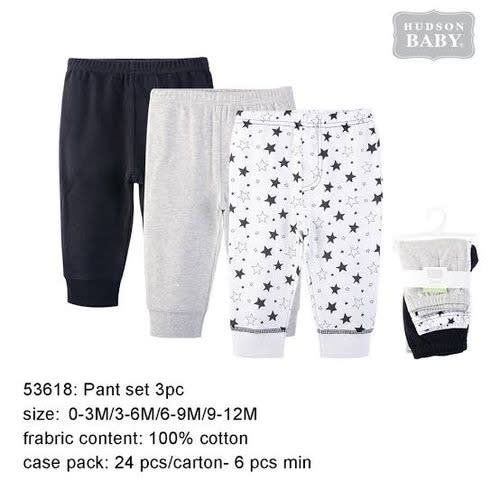 Baby 3 Pack Tapered Ankle Pants