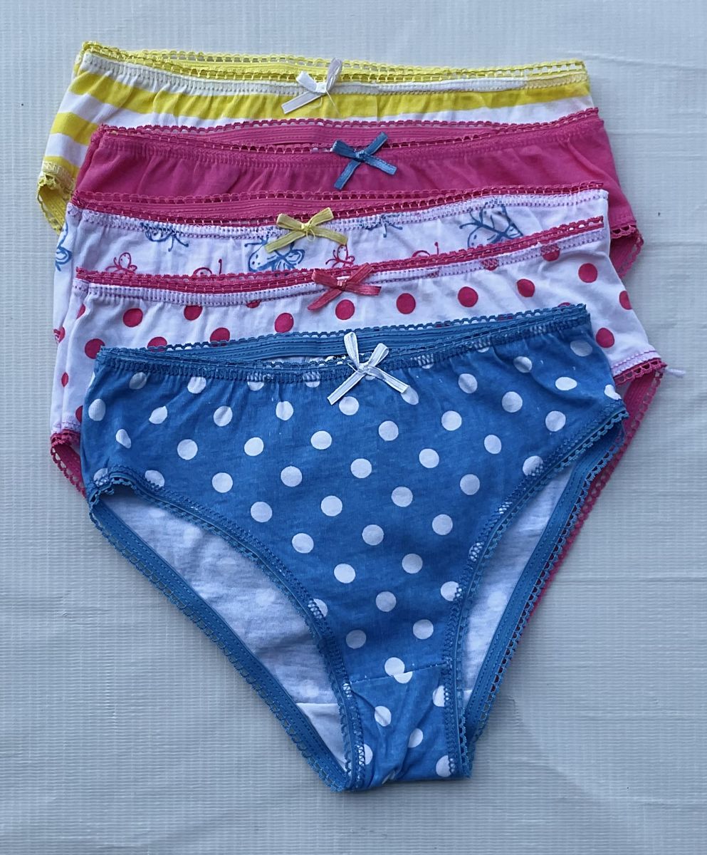 Set Of 5 Multi Dots Girls Pant