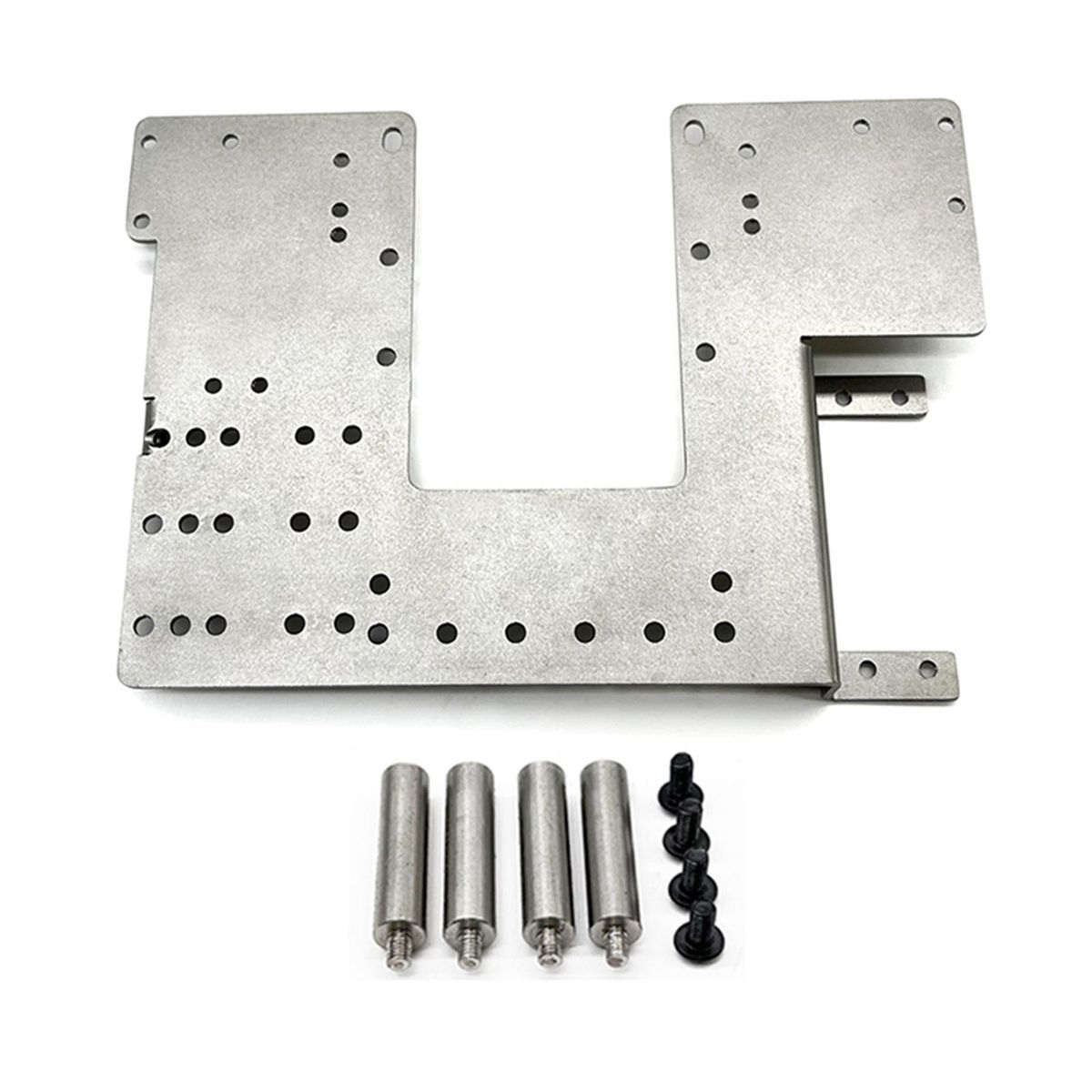 Stainless Steel Second Floor Plate Upper Plate Battery Mount Plate Replacement for Tamiya 1/14 Remote Control Truck Tractor Car Upgrades Parts