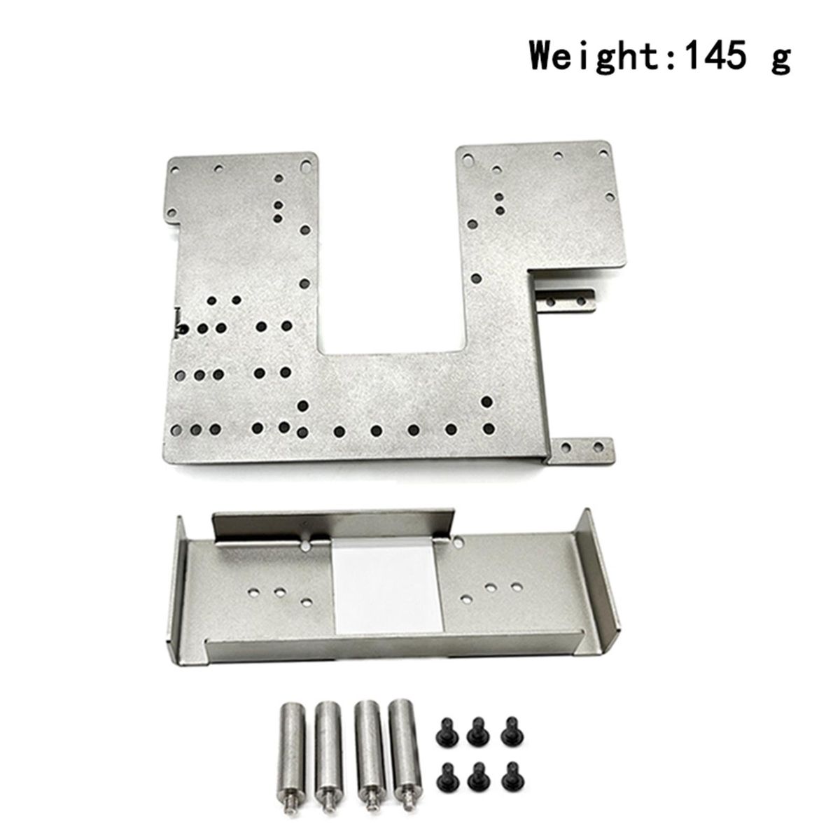Stainless Steel Second Floor Plate Upper Plate Battery Mount Plate Replacement for Tamiya 1/14 Remote Control Truck Tractor Car Upgrades Parts