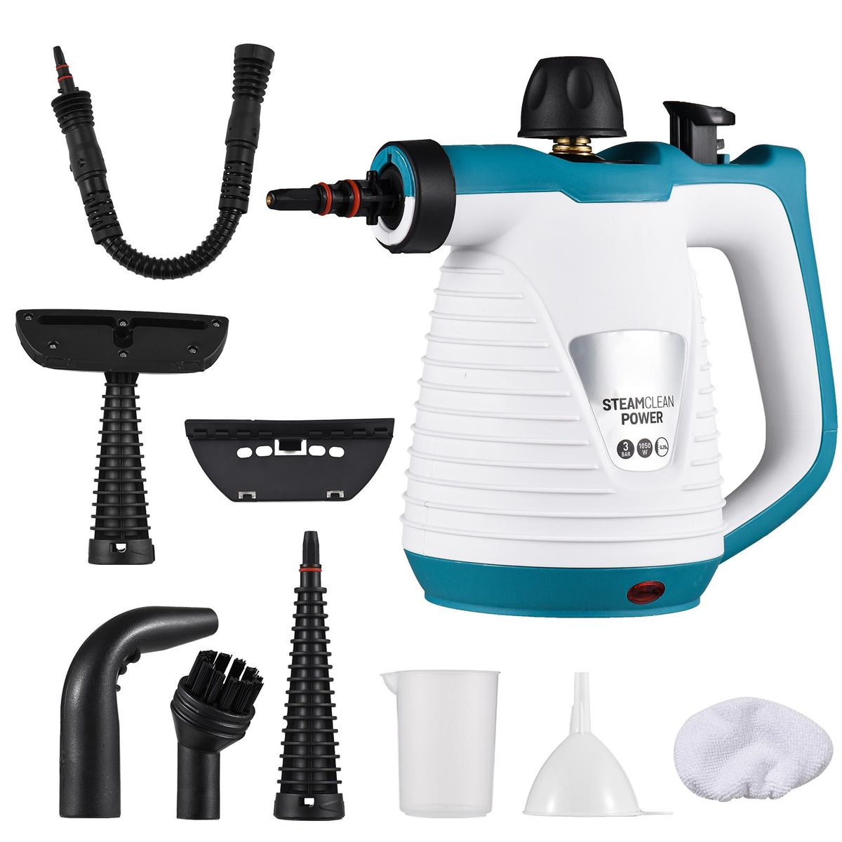 Handheld Steam Cleaner 1050W High Temperature Pressurized Steam Cleaning Tool with 9PCS Accessory Portable Multifunction Steamer for Kitchen Sofa Bathroom Car Window