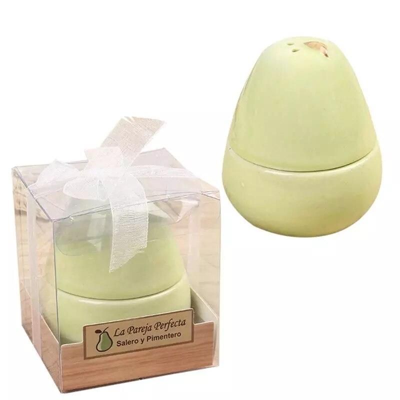 Ceramic Pear Shape Seasoning Bottle Sprays Bottles Spice Salt Pepper Shakers Holder Kitchen Tools for Wedding Party Favors