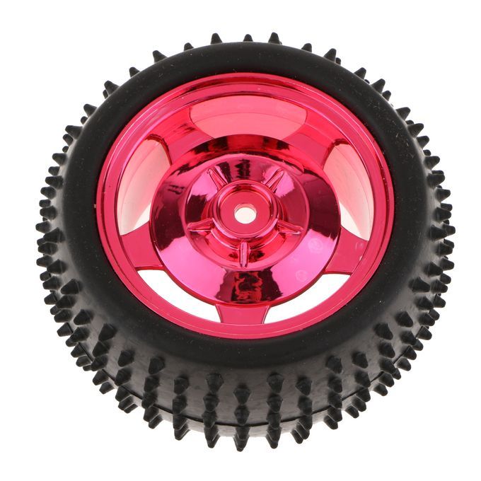 Small Smart Car Model  Rubber Tire Wheel 85x38mm   Red Red