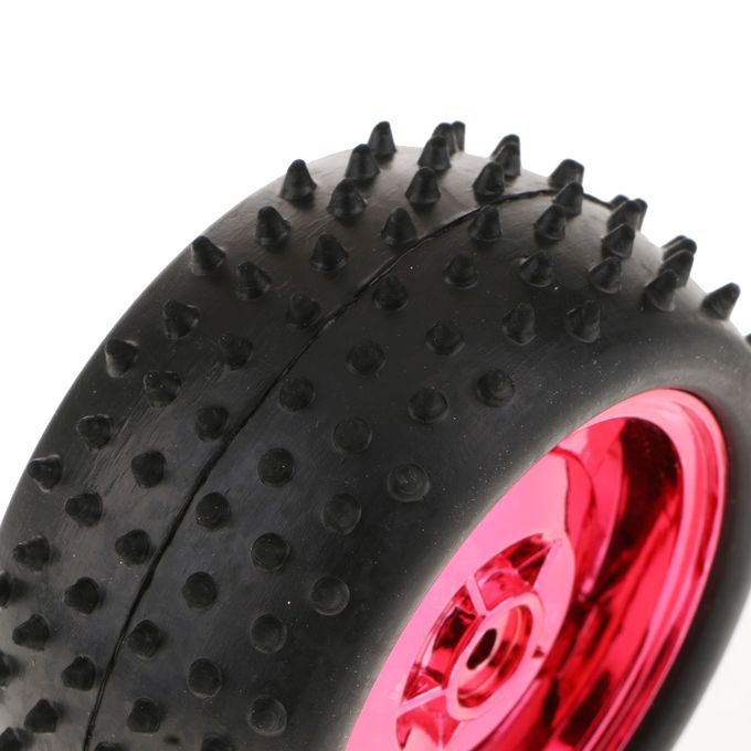 Small Smart Car Model  Rubber Tire Wheel 85x38mm   Red Red