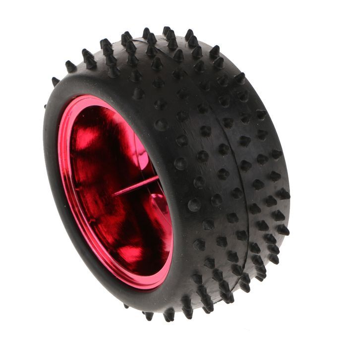 Small Smart Car Model  Rubber Tire Wheel 85x38mm   Red Red