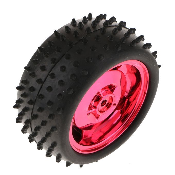 Small Smart Car Model  Rubber Tire Wheel 85x38mm   Red Red