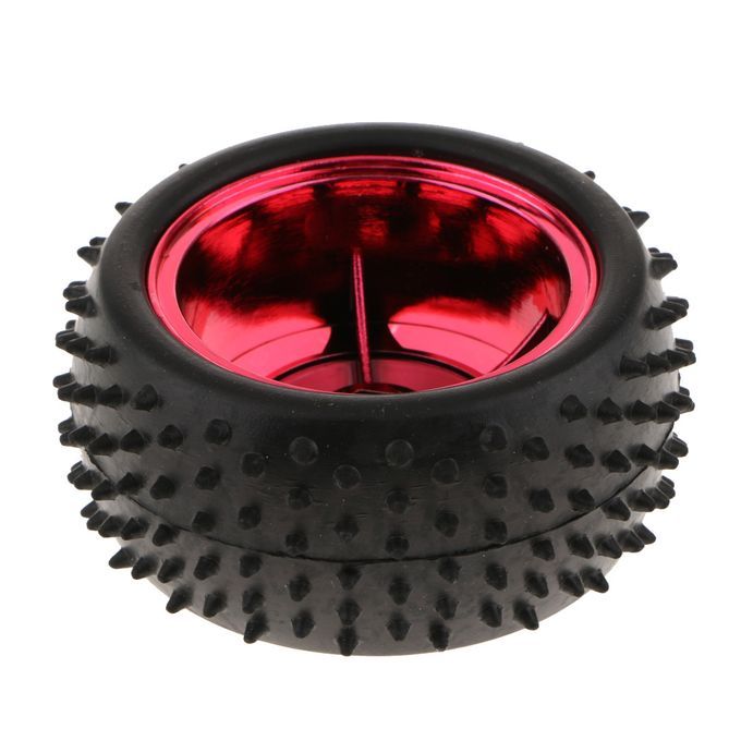 Small Smart Car Model  Rubber Tire Wheel 85x38mm   Red Red