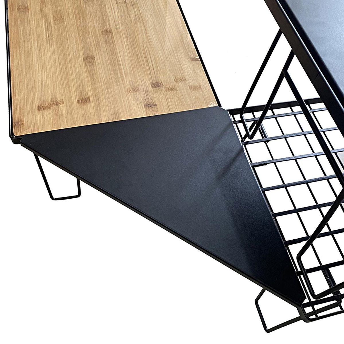 Triangular Board Table Side Corner Connecter Plate Black