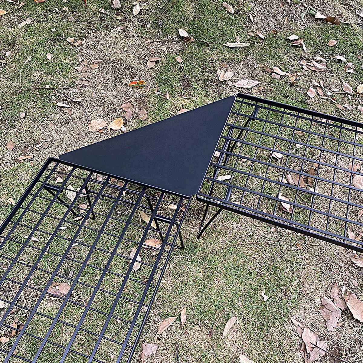 Triangular Board Table Side Corner Connecter Plate Black